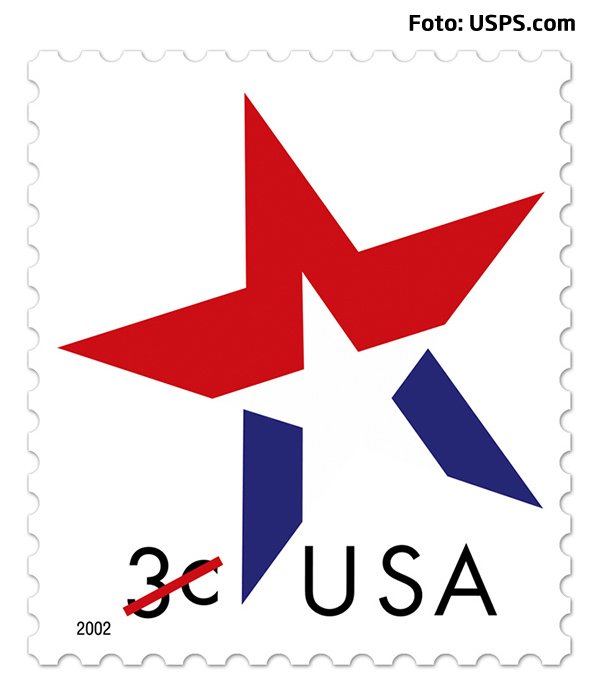 timbru american de 3 centi
