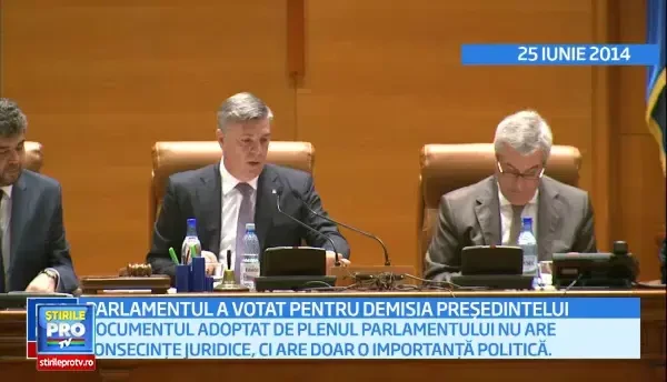 Declaratiile din plenul Parlamentului, reunit pentru demiterea lui Traian Basescu
