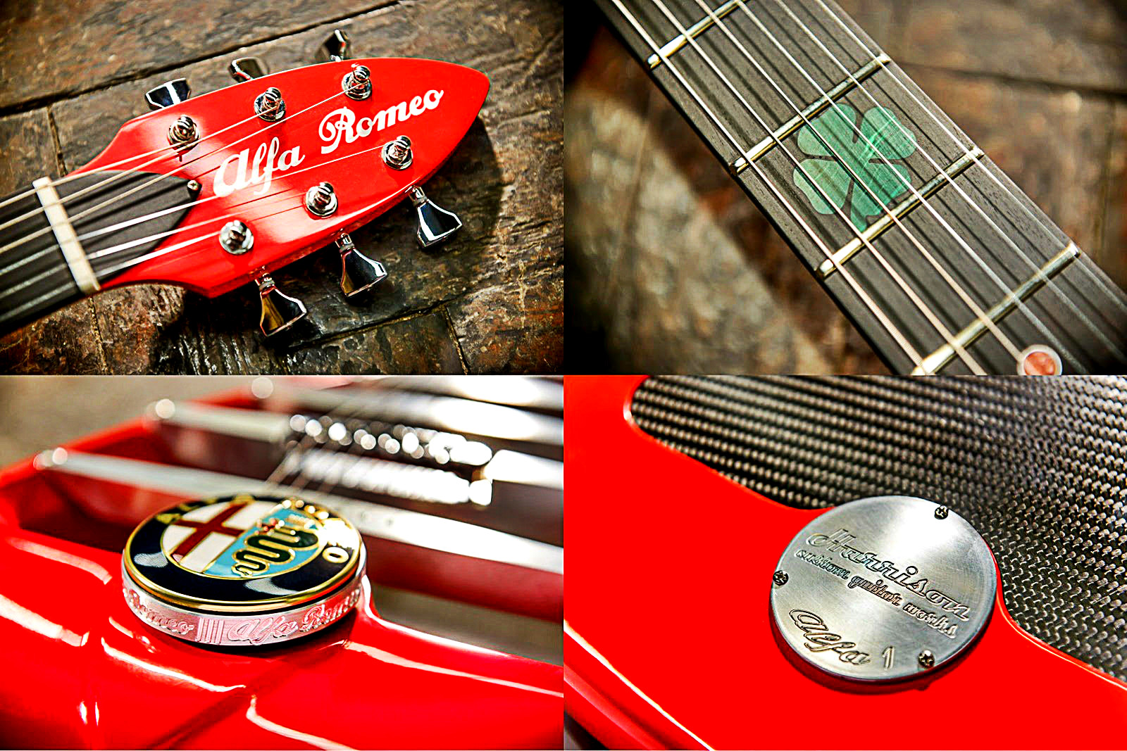 La Alfa te poti uita, da la chitara asta, ba! Cel mai frumos instrument, desenat dupa una din cele mai frumoase masini din lume. FOTO