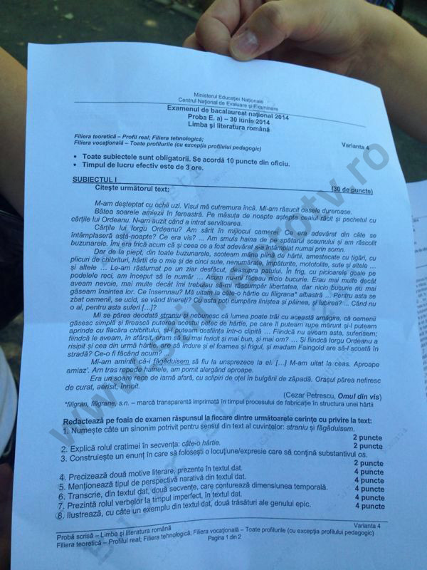 Subiecte Bacalaureat 2014 Real pagina 1