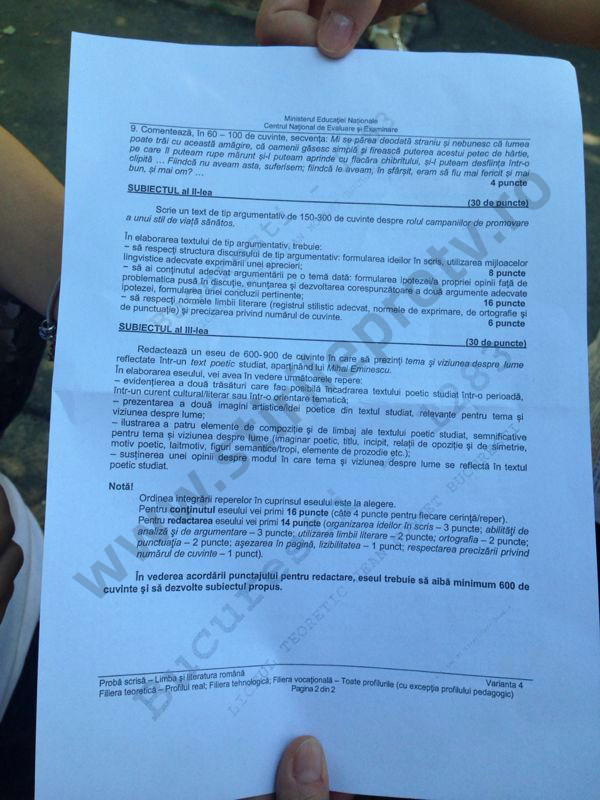 Subiecte Bacalaureat 2014 Real pagina 2