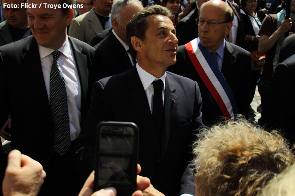 Nicolas Sarkozy la o reuniune electorala
