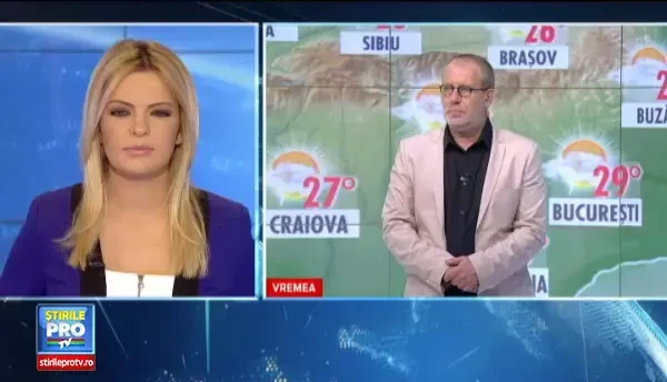 Ploi cu descarcari electrice si vijelii in toata tara, cu maxime intre 24 si 31 de grade. Prognoza meteo pana sambata