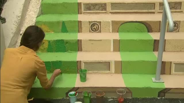 Strada Xenofon si ambitia unei pictorite de a transforma o scara pitoreasca intre case intr-o adevarata opera de arta