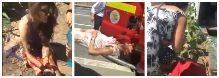 Imagini amator surprinse imediat dupa accidentul de pe Autostrada Soarelui. Momentele de cosmar prin care au trecut ranitii
