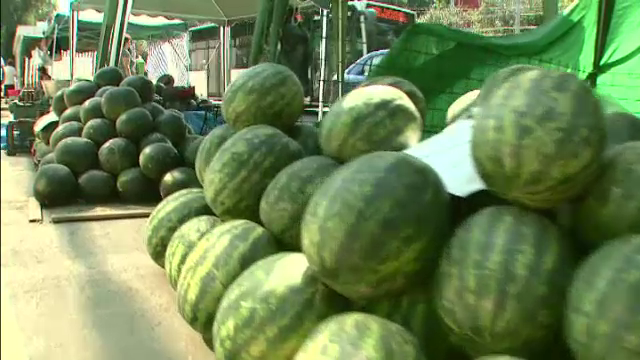 Pepenii de Dabuleni au ajuns in sfarsit pe tarabe. 200 de tone pleaca zilnic in toata tara pentru a-i inlocui pe cei grecesti