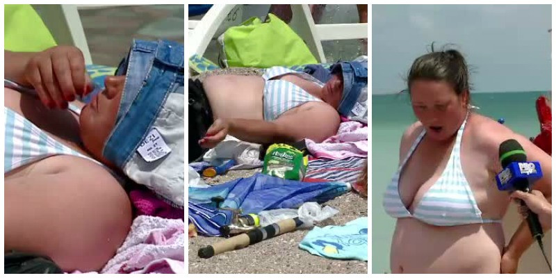 Litoralul e plin de turisti prost-crescuti. Reactia acestei femei, pe care am filmat-o aruncand cojile de seminte pe plaja