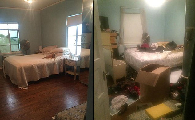 S-au speriat cand s-au intors si au gasit casa devastata. Ce au descoperit sub patul din dormitor