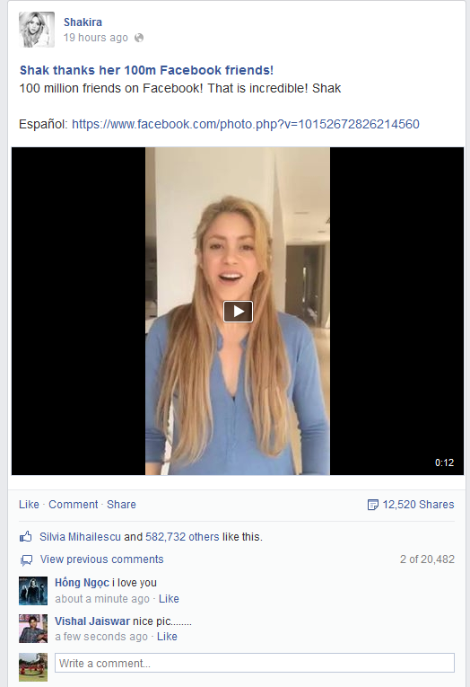 Shakira FB