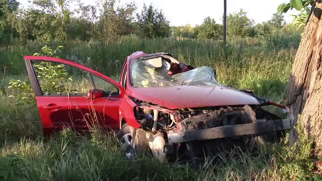 Viteza si neatentia i-au curmat viata unui barbat din Timis. Autoturismul in care se afla s-a izbit violent de un copac
