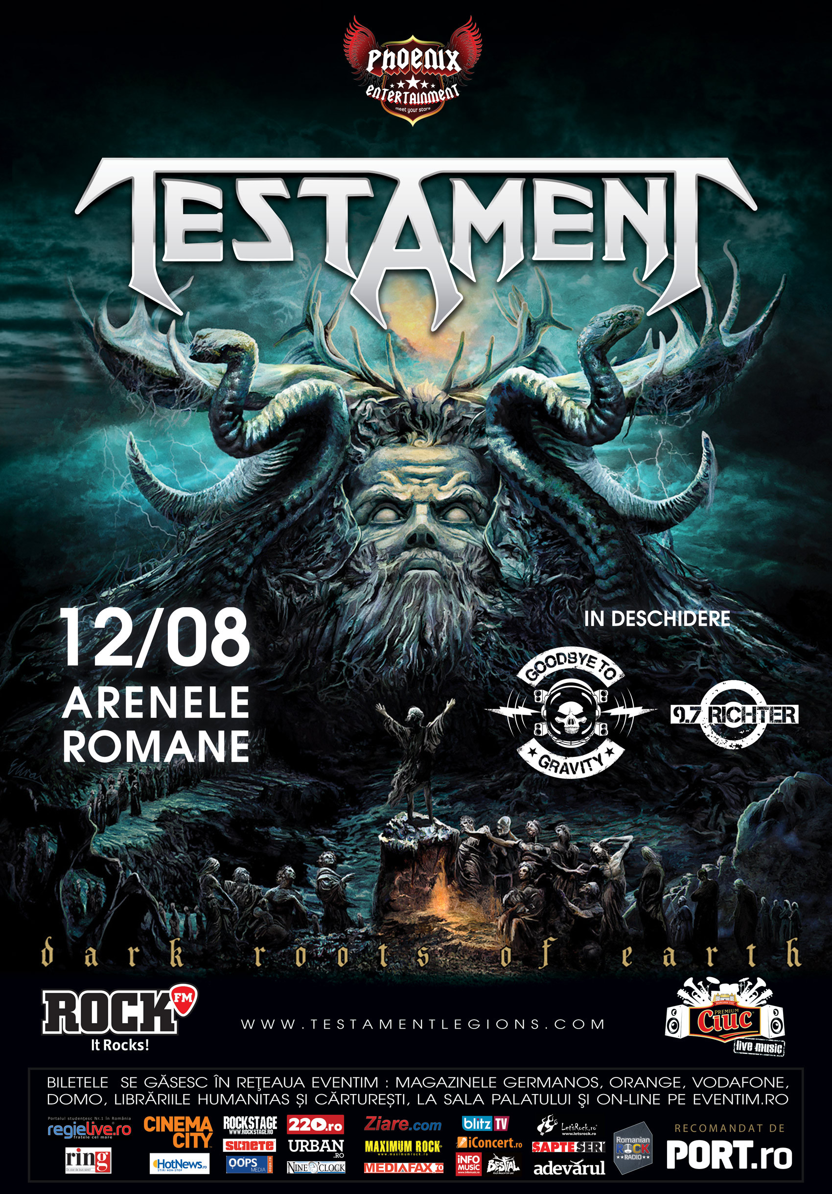 Romanii de la Goodbye To Gravity si 9,7 Richter canta in deschiderea concertului Testament din Bucuresti