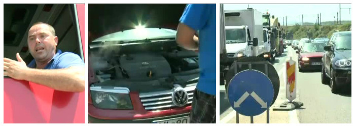 Turistul si TIR-istul in Infernul de la Fetesti. "Suntem buni numai de platit impozite. Ce ne ofera CNADNR de 91 de lei?"