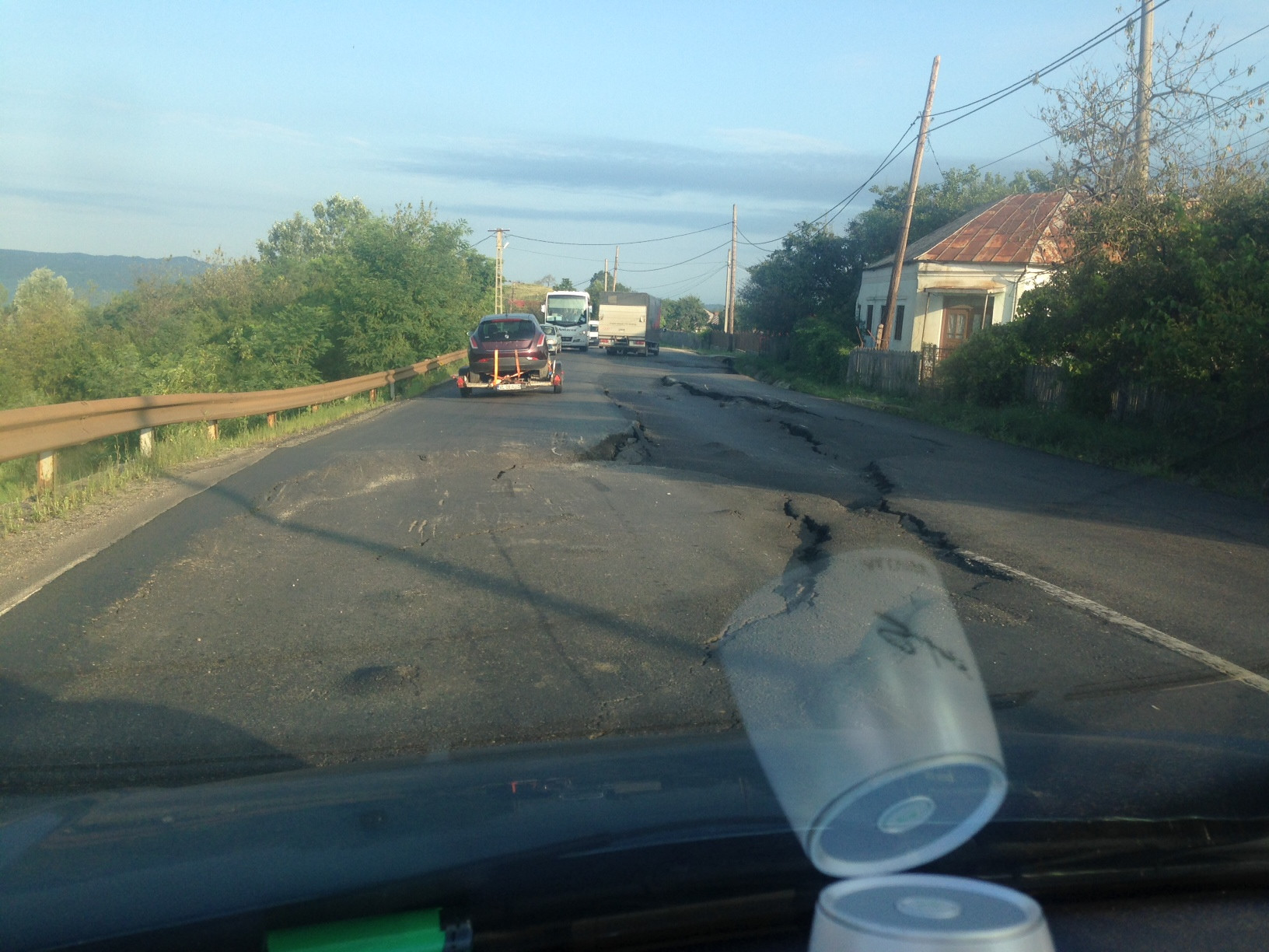 DN7, in dreptul localitatii Varzaru, directia catre Valcea