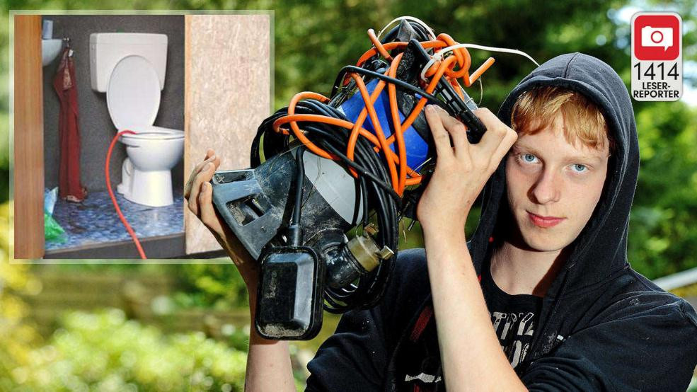 Un adolescent din Germania a pompat jumatate din apa unui iaz intr-o toaleta pentru a-si gasi telefonul mobil