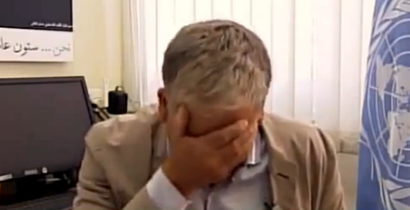 VIDEO. Un purtator de cuvant al ONU izbucneste in hohote de plans in timp ce descrie in direct situatia din Fasia Gaza
