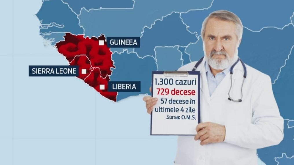 Sute de romani se tem de boala care pare sa fi scapat de sub control. Ebola a ucis 729 de oameni