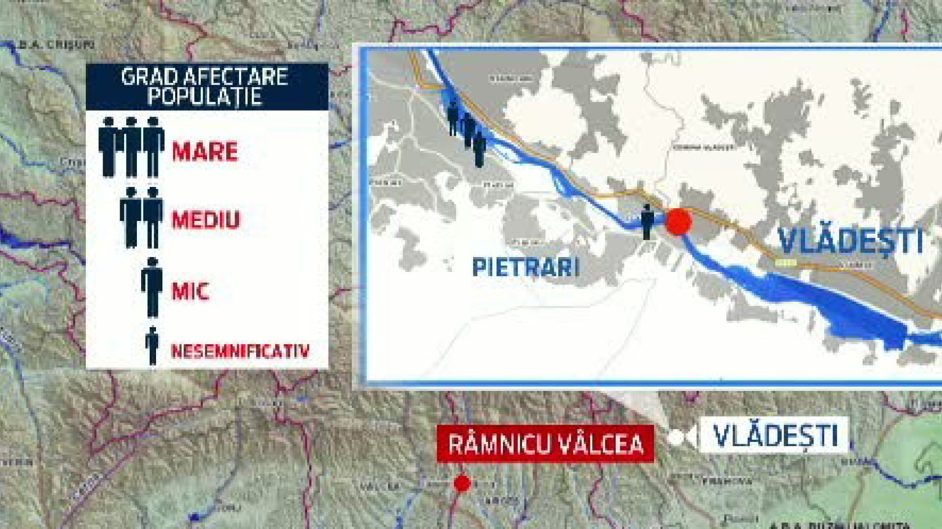 46 de milioane de euro, cheltuite pe o harta inutila. Ce scrie in dreptul localitatilor care au fost maturate de viituri