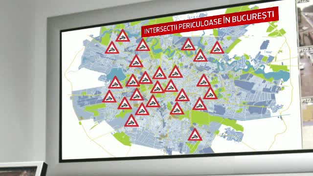 60 de oameni au murit si 760 au fost raniti intr-un an, in intersectiile din Capitala. Harta zonelor periculoase