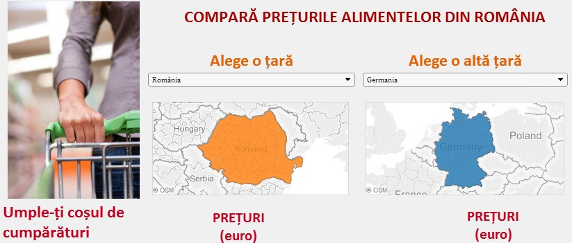 INTERACTIV: Cat costa mancarea in tarile europene si ce se poate cumpara dintr-un salariu minim in Romania