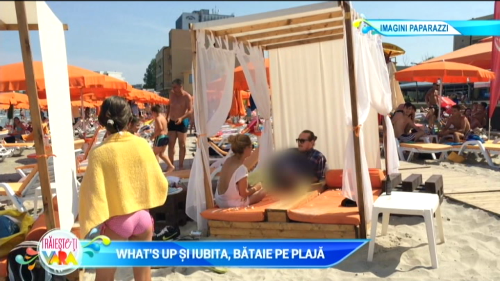 What's UP, dragoste cu nabadai pe plaja. Ipostaza in care a fost filmat cu iubita