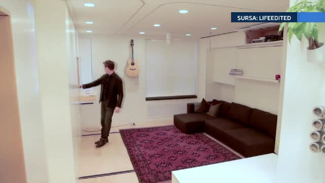 Garsoniera din New York pe care doi romani au facut-o sa valoreze 1 milion de dolari. 8 spatii distincte in doar 39 de mp