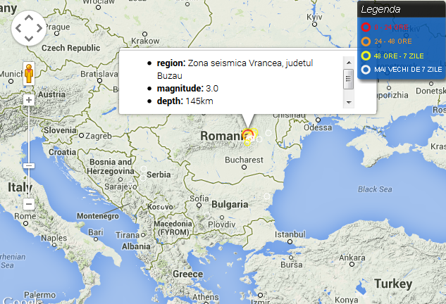 Cutremur cu magnitudinea 4 inregistrat vineri dimineata, in Buzau