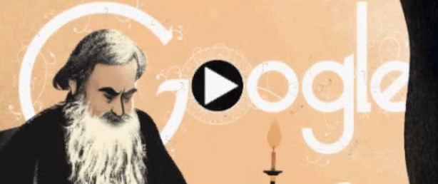 LEV TOLSTOI. Google celebreaza printr-un logo special 186 de ani de la nasterea lui LEV TOLSTOI