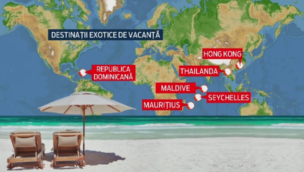 HARTA destinatiilor de lux preferate de romani. Agentiile de turism au vandut 20.000 de vacante exotice anul acesta
