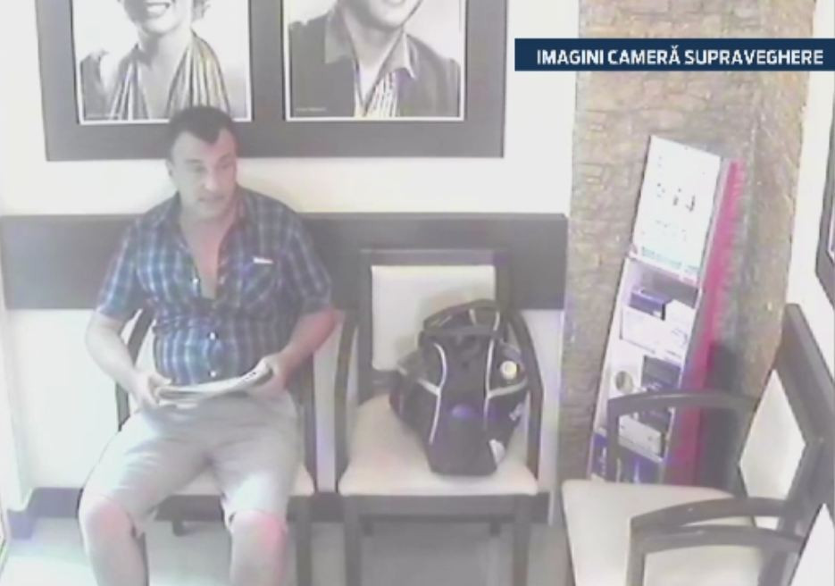 IMAGINI CAMERA DE SUPRAVEGHERE. Modul de operare al unui hot care fura din cabinetele medicale din Constanta
