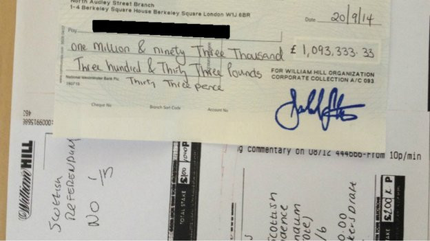 "Nu incercati asa ceva acasa" Sfatul barbatului care a pariat 900.000 de lire pe respingerea indepedentei in Scotia