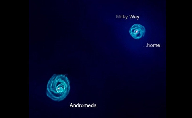 Prima simulare a "Apocalipsei". Cum va arata sfarsitul lumii, cand Andromeda va intra in coliziune cu Calea Lactee