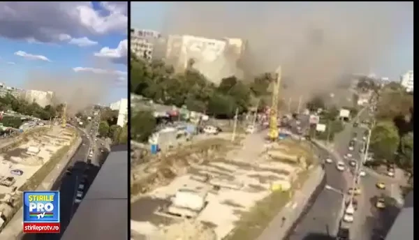 Incendiu puternic in cartierul Drumul Taberei din Bucuresti. Flacarile au ajuns la o biserica de lemn din apropiere