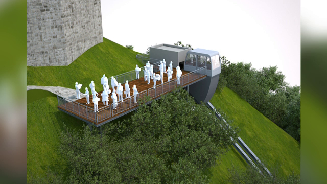 Atractia iernii la Rasnov. Cum se construieste liftul cu cremaliera, de 2,5 milioane de euro, inspirat din Austria