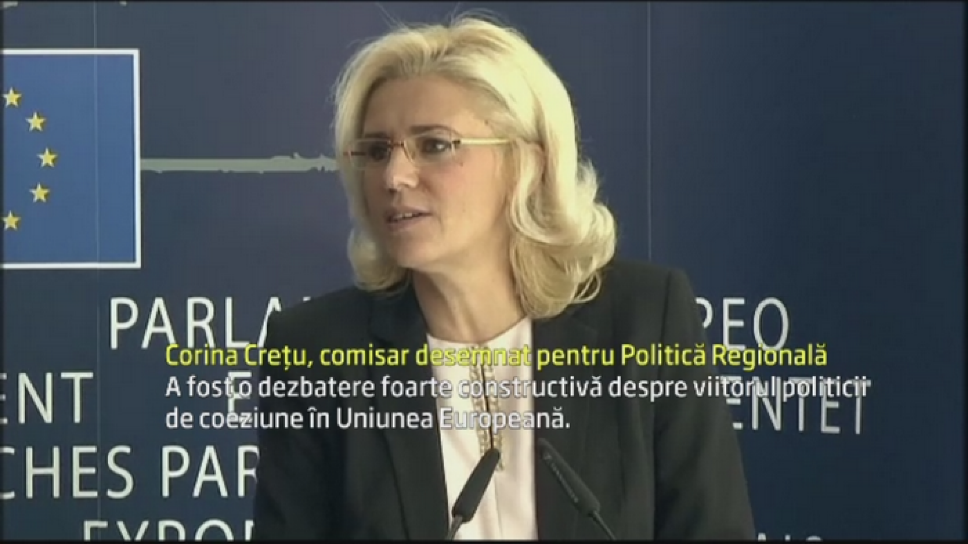 Corina Cretu a primit avizul comisiei de specialitate, dupa audierea din Parlamentul European. Discursul comisarului desemnat