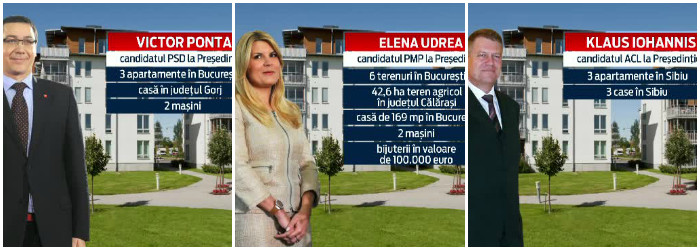AVERILE prezidentiabililor. 14 candidati cu 37 de case si masini de lux se bat pe un post cu salariu de 1.500 de euro/luna