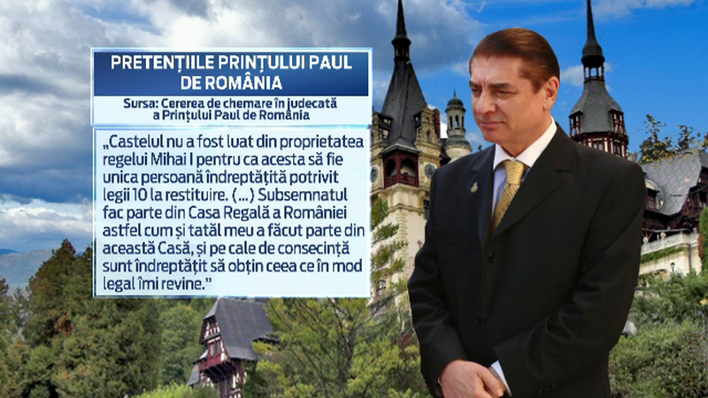 Printul Paul vrea sa ia de la Regele Mihai o parte din Palatul Peles. Miza este uriasa: valoarea totala depaseste 30 mil. EUR