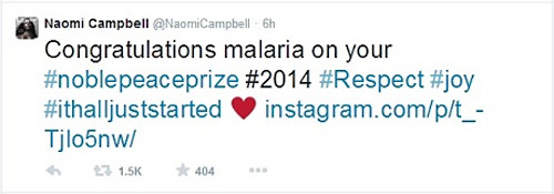 malala malaria gafa naomi campbell