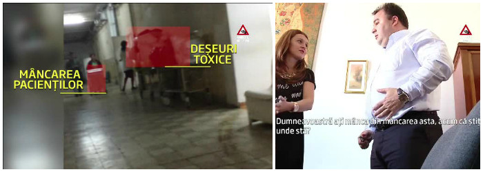 Spitalul romanesc unde deseurile toxice si mancarea se intersecteaza. Reactia managerului la intrebarea "Ati manca din ea?"