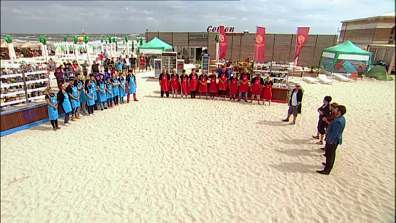 MASTERCHEF, SEZONUL 5. Soare, nisip, vant si oboseala: concurentii au gatit in conditii extreme la malul marii