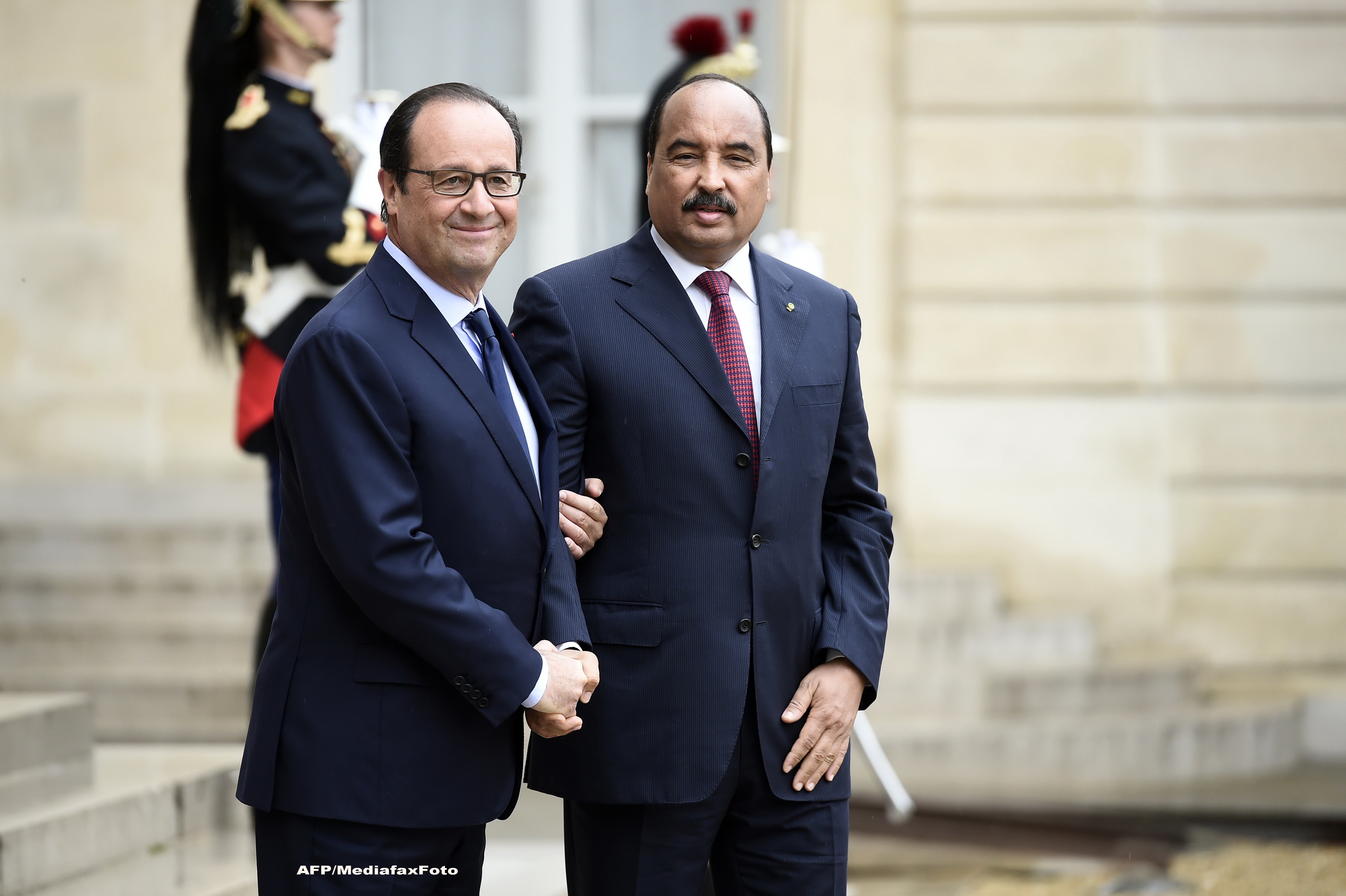 Mohamed Ould Abdel Aziz, la Palatul Elysee din Paris, 29 septembrie 2014