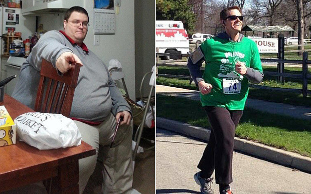 Un barbat din SUA a reusit sa slabeasca 171 de kilograme prin alergare. Cat de bine arata acum