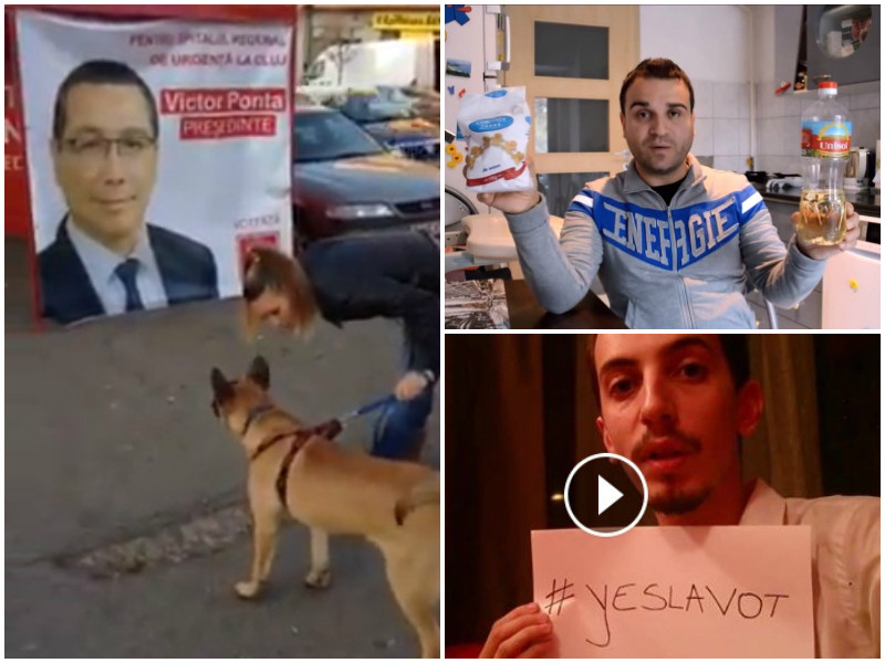 YES LA VOT. Mesajele romanilor care s-au alaturat campaniei pe Facebook si Youtube. "Catelul si panoul", hit-ul saptamanii