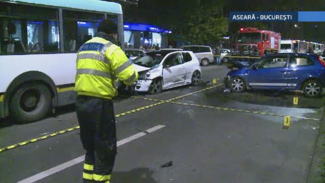 Liniuta pe unul dintre cele mai aglomerate bulevarde din Capitala, in traficul de seara. Rezultatul: accident cu un troleibuz