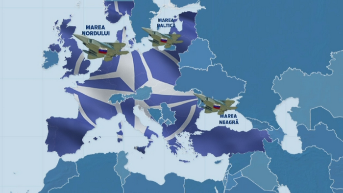 NATO este in alerta. Aproape 20 de avioane militare ale Rusiei au intrat in spatiul aerian european