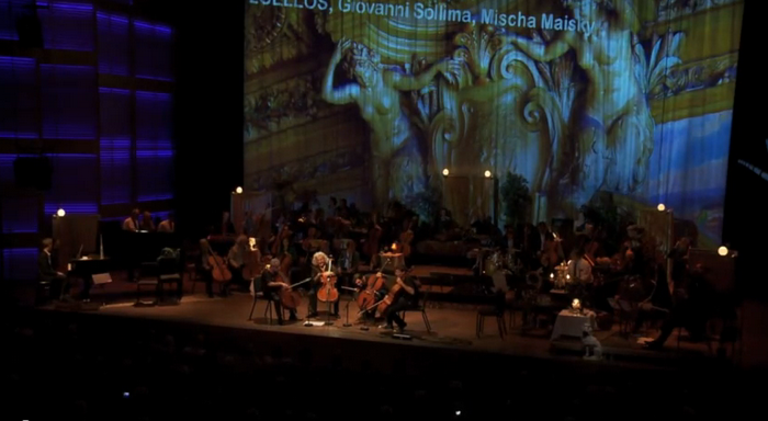 Moment de improvizatie la Bianualul Violoncelului din Amsterdam. Patru artisti au cantat o piesa ACDC