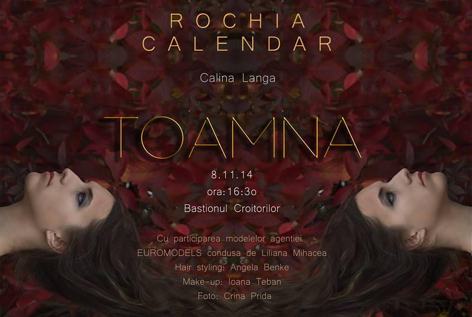 Designerul clujean Calina Ghitulescu Langa prezinta in weekend Rochia Calendar–Toamna