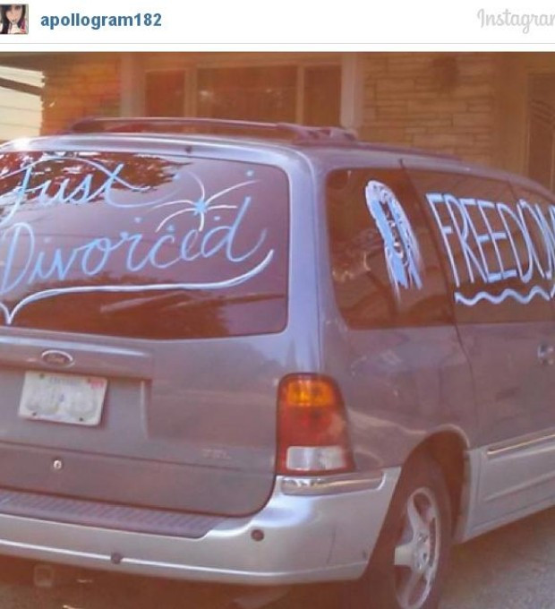 mesaj scris masina divort instagram