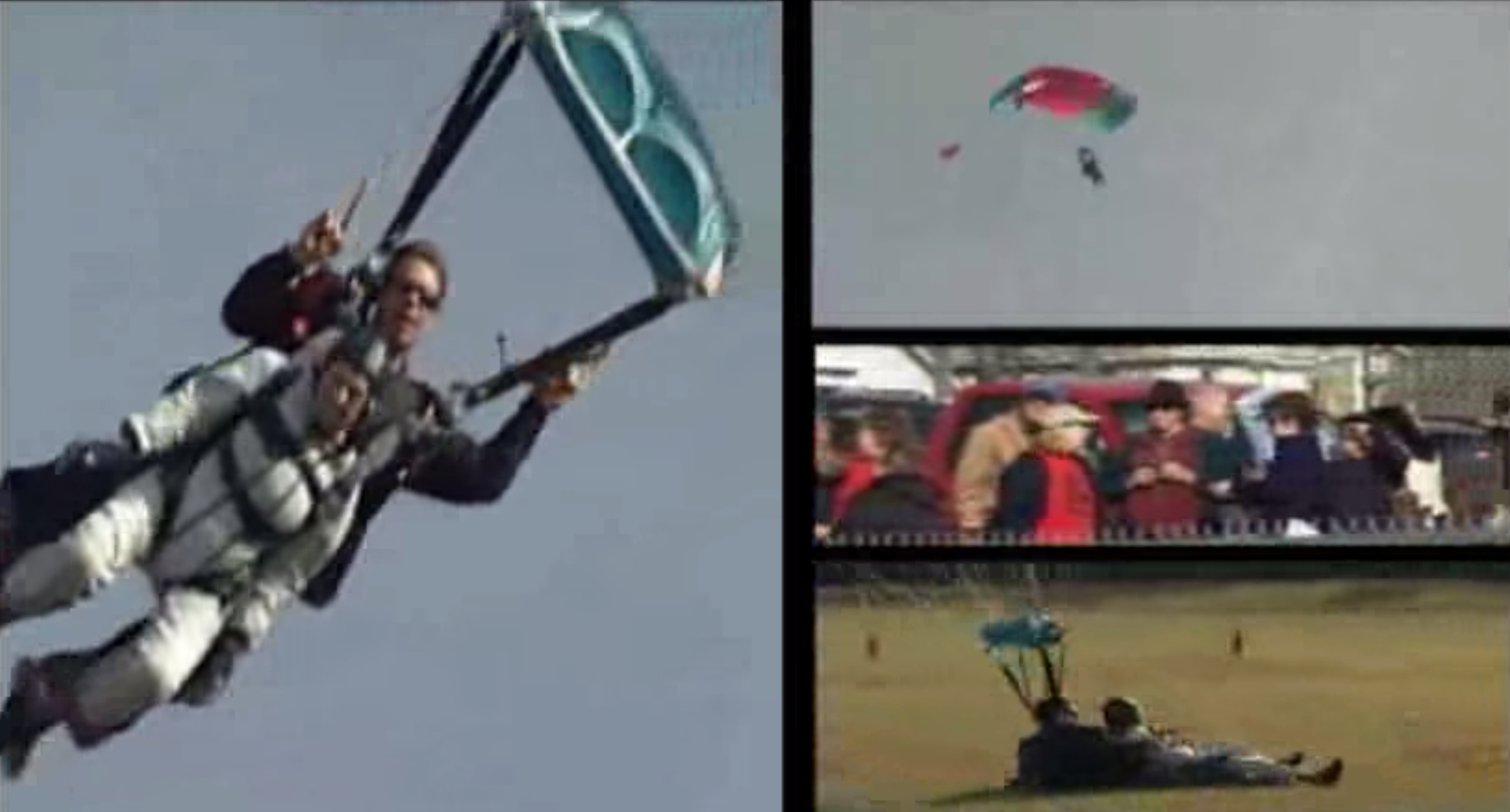 Si-a sarbatorit centenarul intr-un mod cu totul inedit. Femeia a sarit cu parasuta sub privirile rudelor