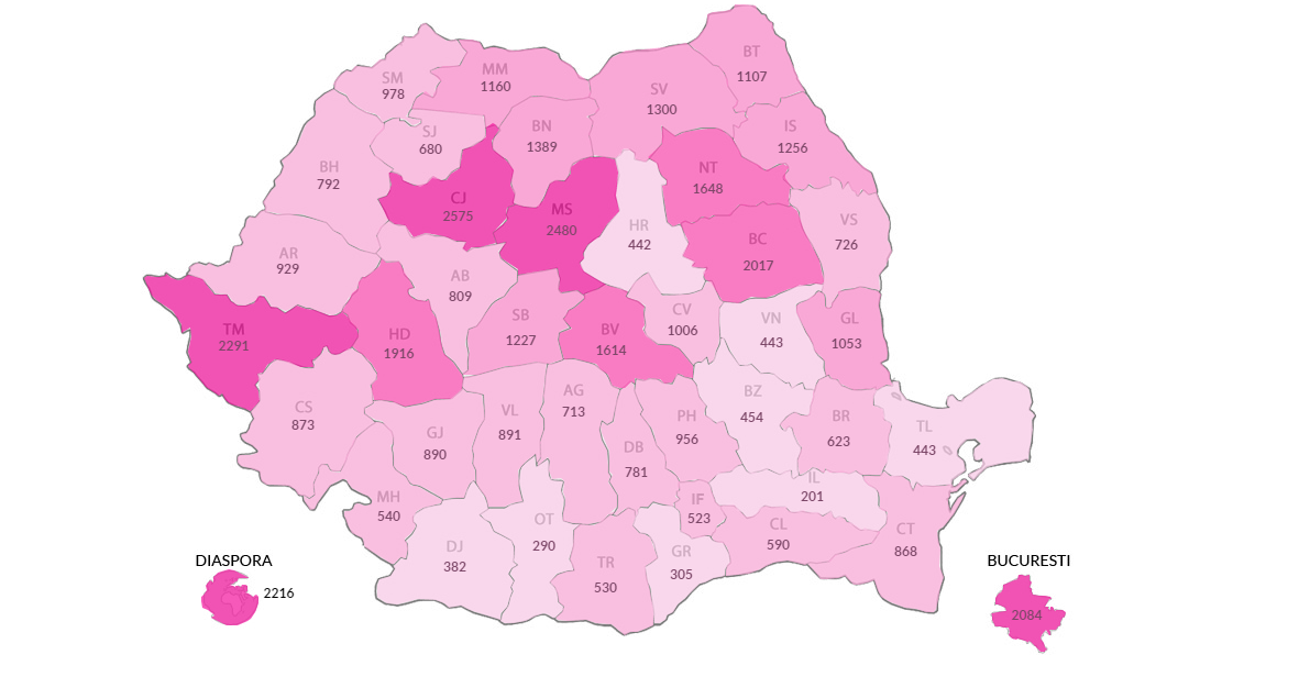 Harta online a celor care spun YES LA VOT. StirileProTV.ro te provoaca sa iti duci judetul pe primul loc in topul prezentei
