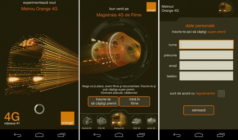 (P) Testeaza la metrou internet 4G de la Orange si bucura-te gratuit de filme, muzica, jocuri si carti audio